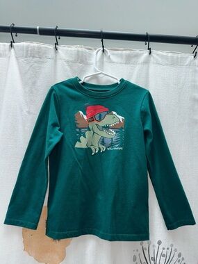 Garanimals Dark Teal Dinosaur Graphic Long Sleeve Tee